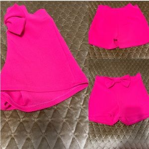 Hot pink shorts